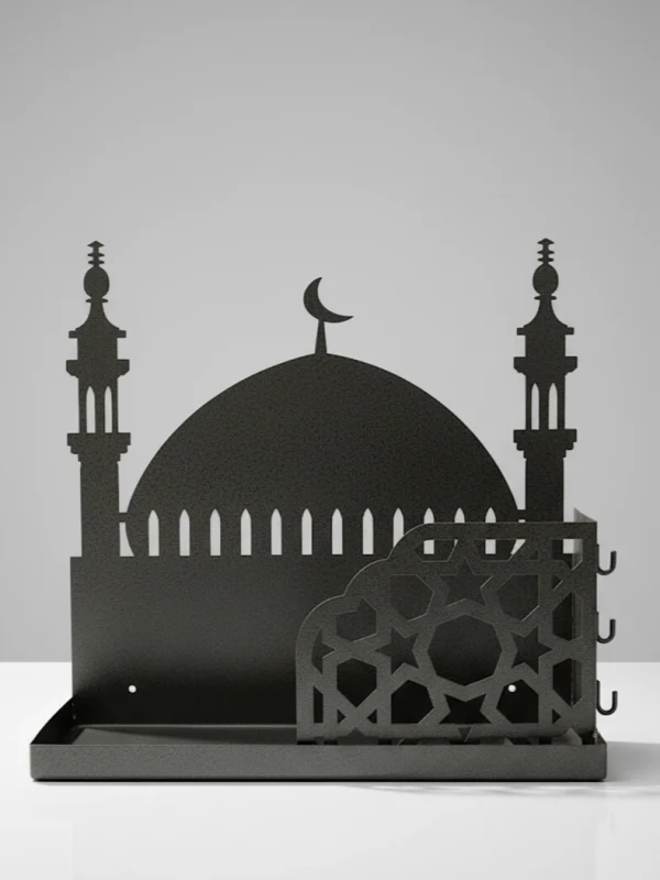 ইসলামিক মাল্টি-ফাংশনাল ওয়াল অর্গানাইজার - ম্যাট ব্ল্যাক